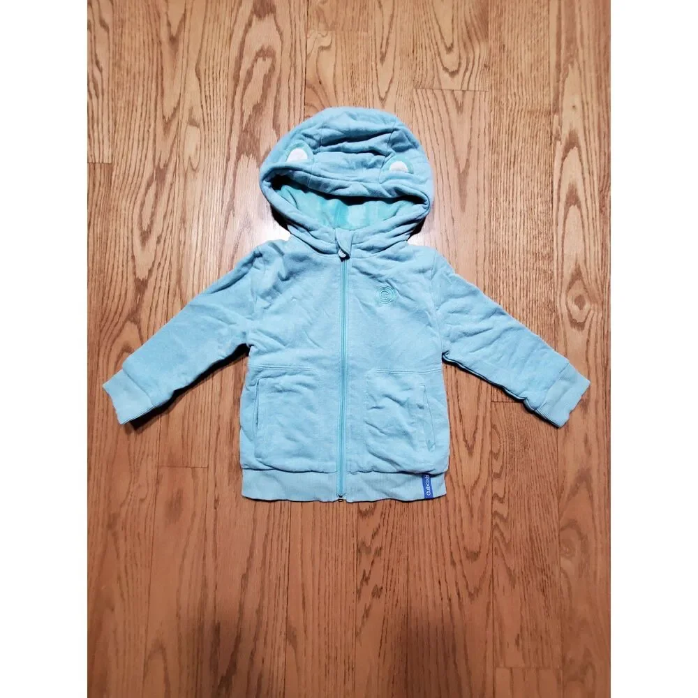 Cubcoats 3 Years/3T Light Blue Racoon Stuffy to Zipped Hoodie VGUC